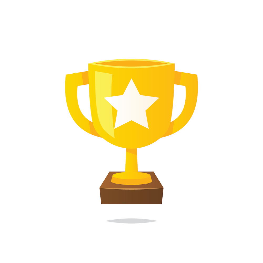 Trophy vector isolated illustration